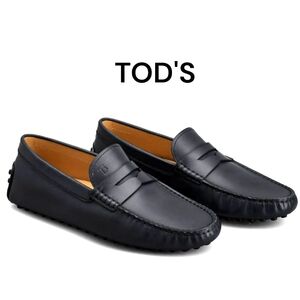 TOD'S Men's Black Leather Gommino Driving Shoes/ Loafers, Size 7 BRAND NEW